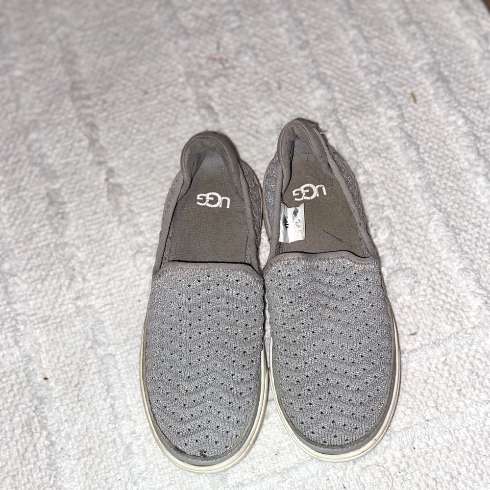 Grey Ugg slip on sneakers